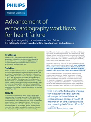 Advancement of echocardiography workflows for heart failure