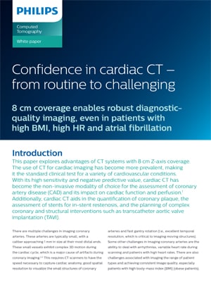 Confidence in cardiac CT – from routine to challenging