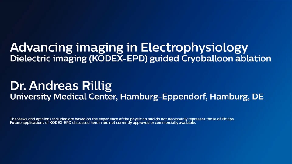 Advancing imaging in Elextrophysiology Dielectric imaging (KODEX-EPD) guided Cryoballoon ablation