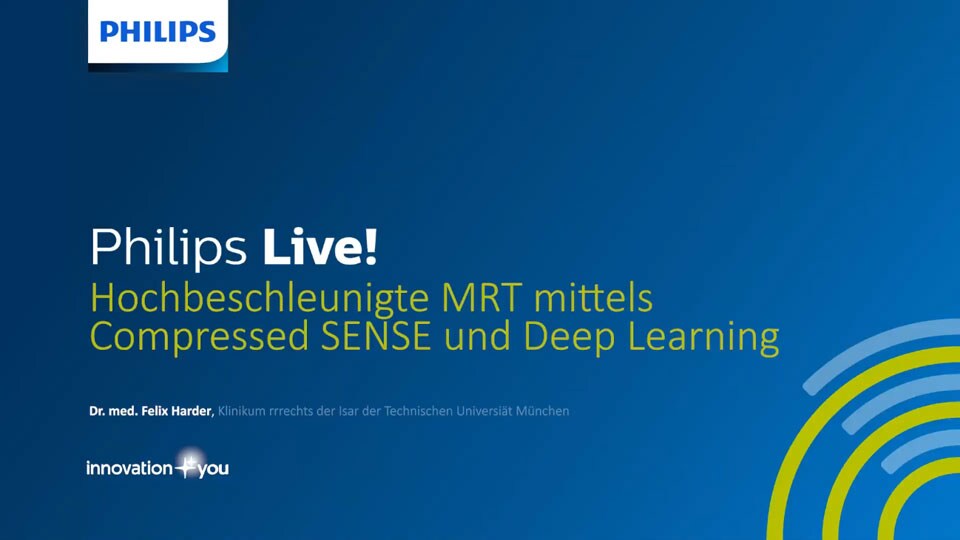 Hochbeschleunigte MRT mittels  Compressed SENSE und Deep Learning