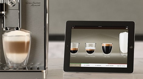 L'application de café intelligent Saeco vous permet de préparer plus de 18 boissons différentes depuis votre tablette ou smartphone