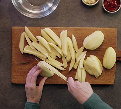 De croustillantes frites maison