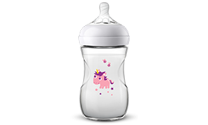 Avent Natural-Babyflasche Unicorn design 260ml