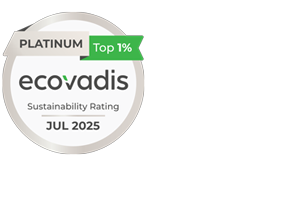 Médaille de platine EcoVadis juillet 2025