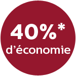 40% d’économie