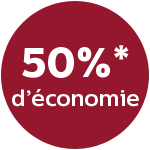 50% d’économie