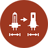 Symbol für den Direkteinbau der Lampe