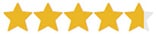 image of stars showing 4.7 average rating