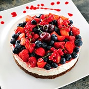 Käsekuchen mit Beeren