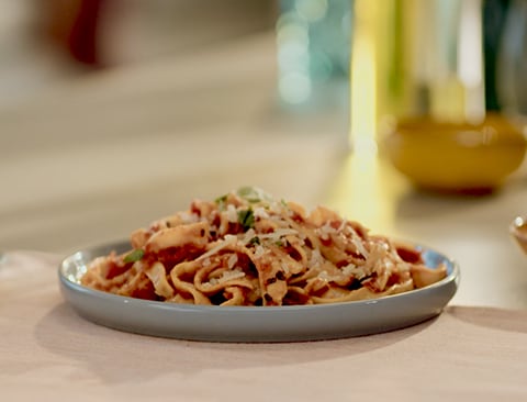 Tagliatelles aux pois chiches