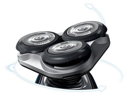 In 5 Richtungen bewegliche DynamicFlex-Scherköpfe