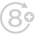 Symbol: In 8 Richtungen bewegliche Scherköpfe zur Konturenerkennung