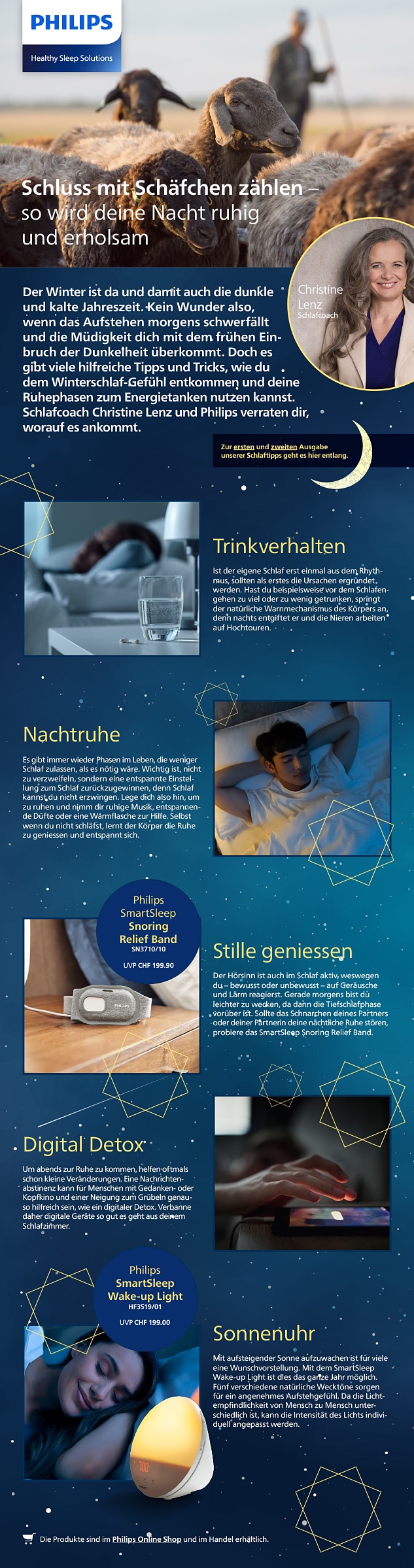 Philips Themensheet Schlaftipps 3